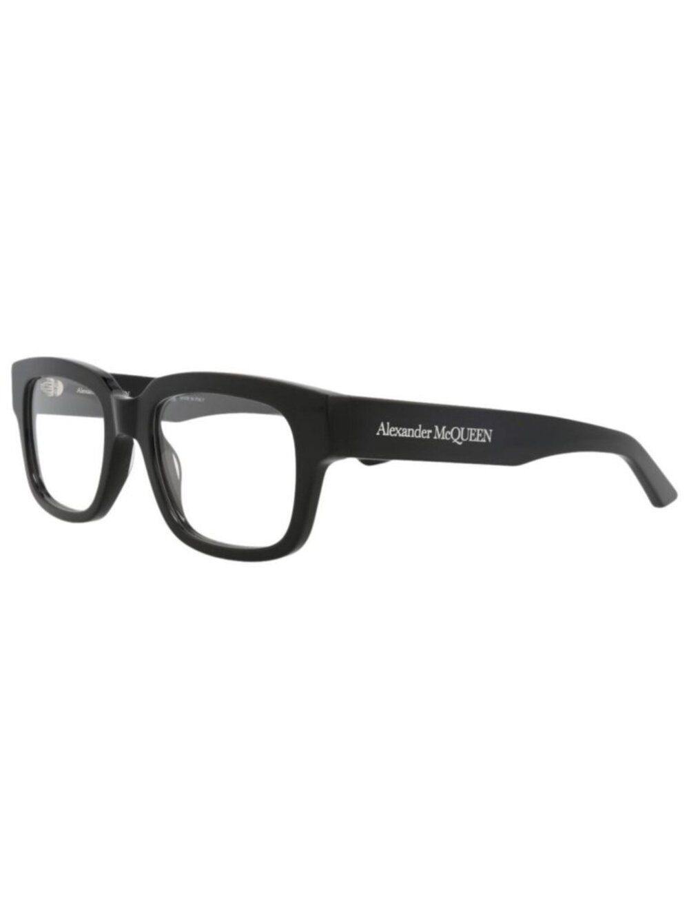 New Alexander McQueen Mens Square/Rectangle Black Black Transparent Fashion Desi